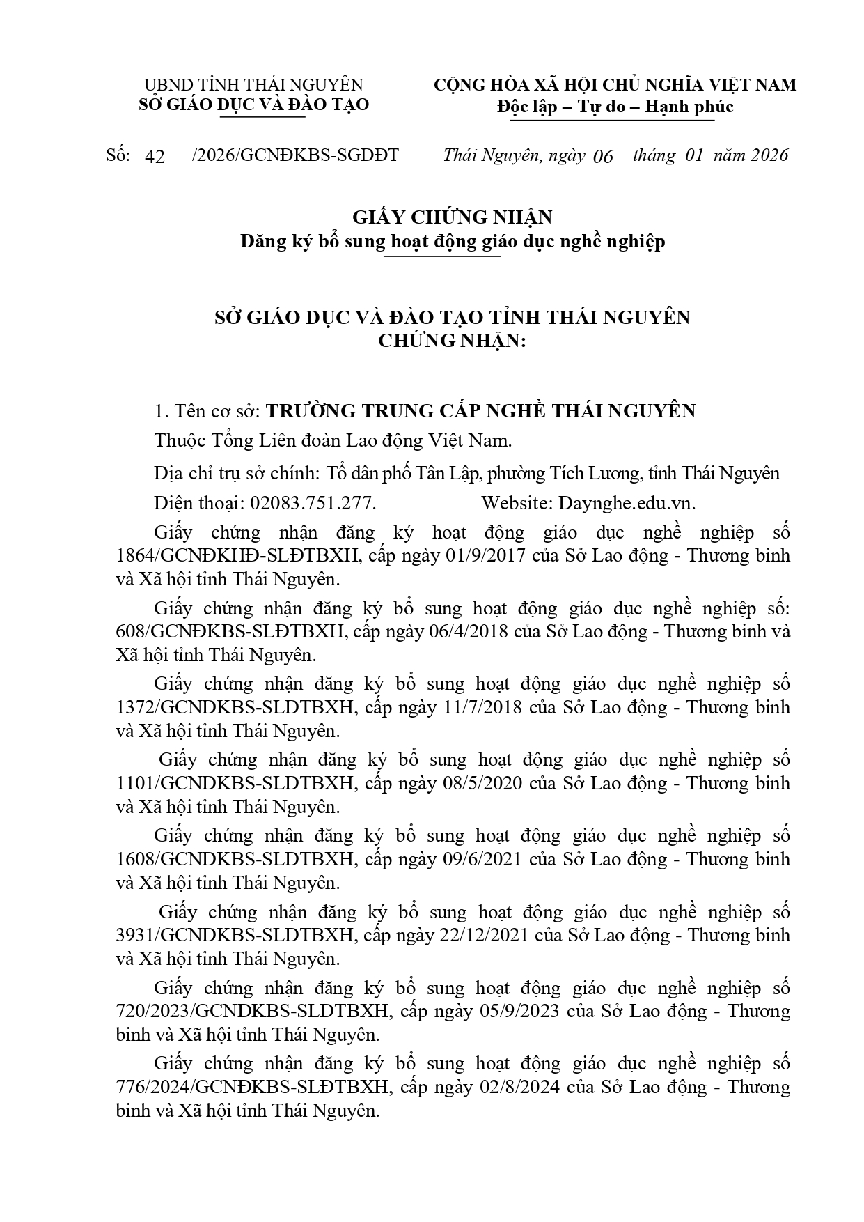 BỔ SUNG HOẠT ĐỘNG GIÁO DỤC NGHỀ NGHIỆP NĂM 2026