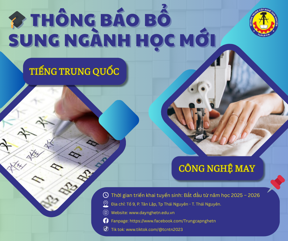 🎓 THÔNG BÁO BỔ SUNG NGÀNH HỌC MỚI